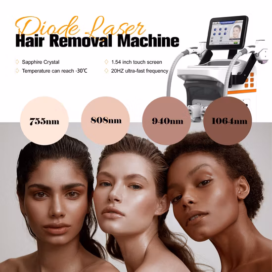 Diode Laser 755 808 1064 Nm Beauty Salon Machine for Hair Removal