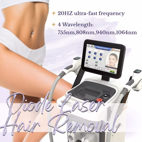 Diode Laser 755 808 1064 Nm Beauty Salon Machine for Hair Removal